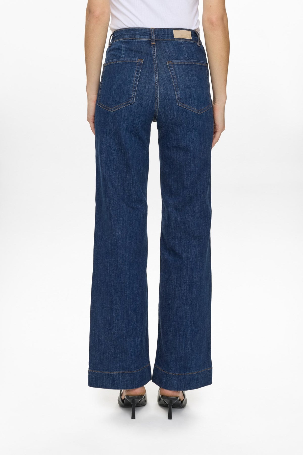 NUPARIS HR WIDE JEANS - P3012 - Dark Blue Denim