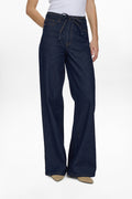 NUBROOKLYN HR WIDE JEANS - P3012 - Dark Blue Denim