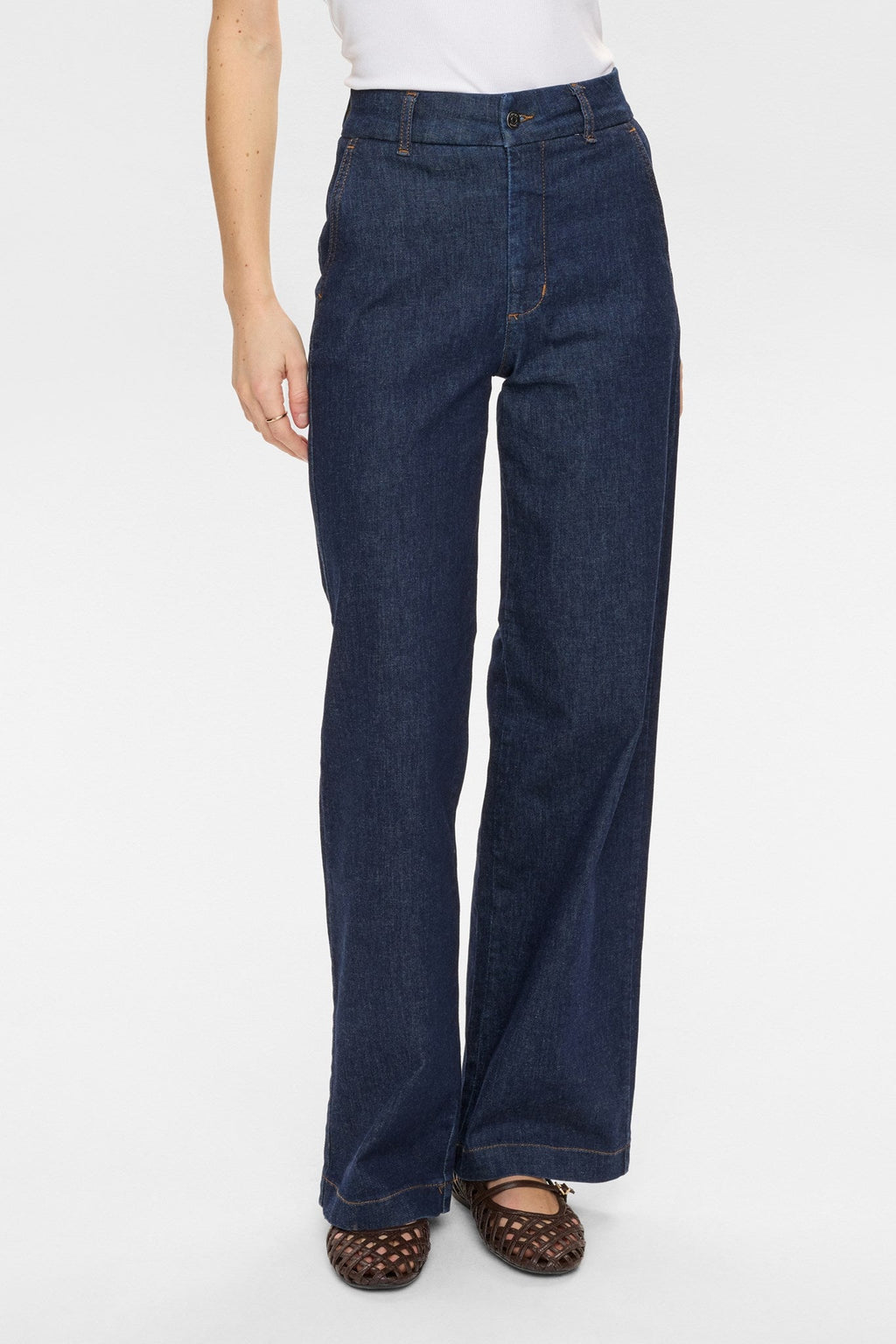 NUAMBER HR WIDE JEANS - R3012 - Dark Blue Denim
