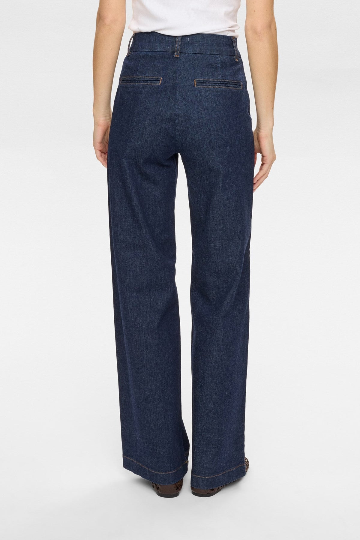 NUAMBER HR WIDE JEANS - R3012 - Dark Blue Denim