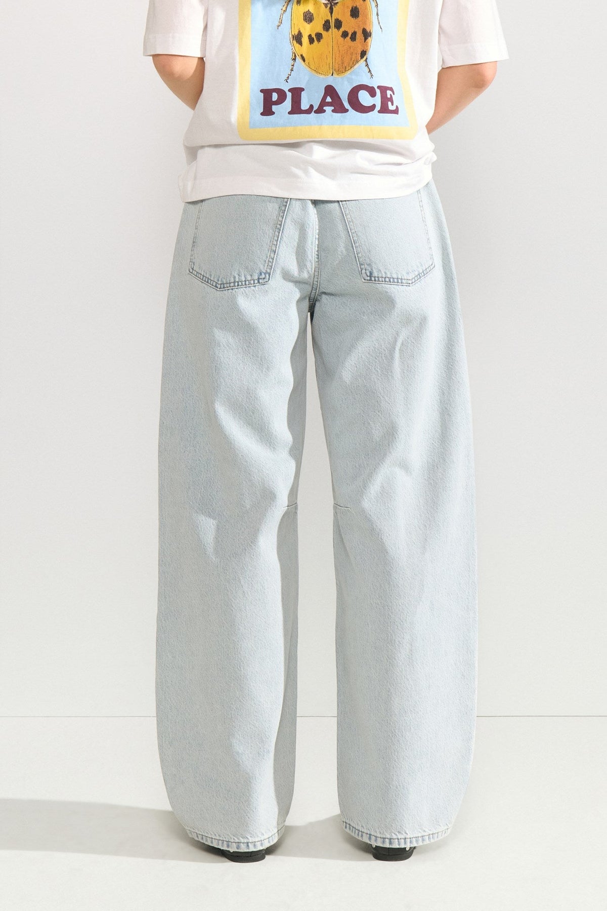 NUSEVILLE MR BARREL JEANS P3145 - Light Blue Bleach