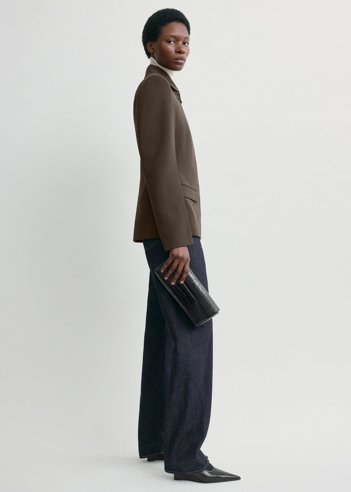 Cinched pocket jacket bark