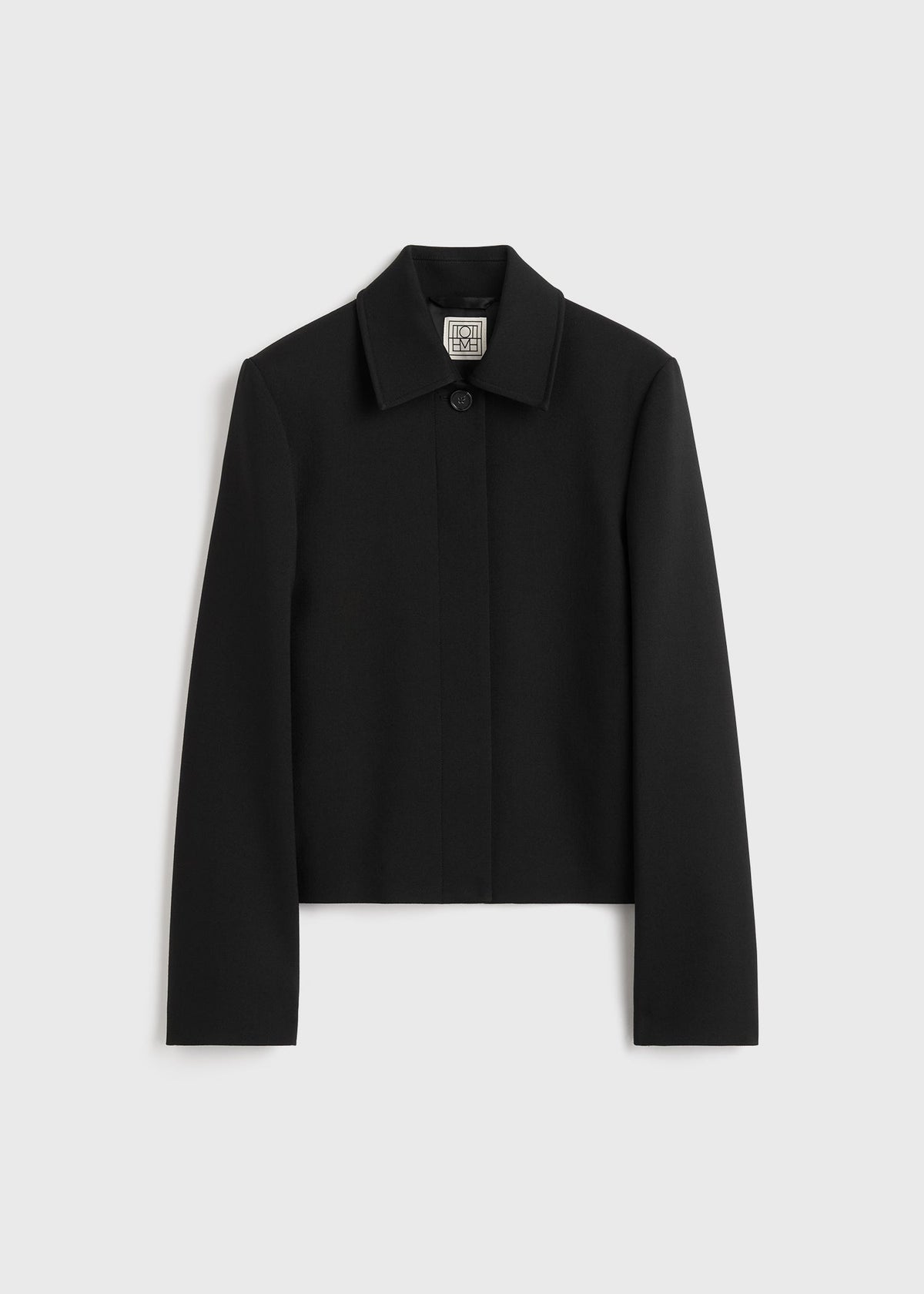 Boxy twill jacket black